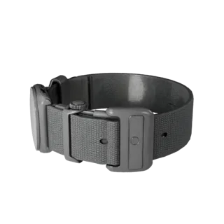 Formal Watch Strap 3D model, three-quarter front view, Unity viewport, showing leather, flexible strip form.