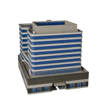 Commercial Office Complex 3D Model for Unity - Game Asset