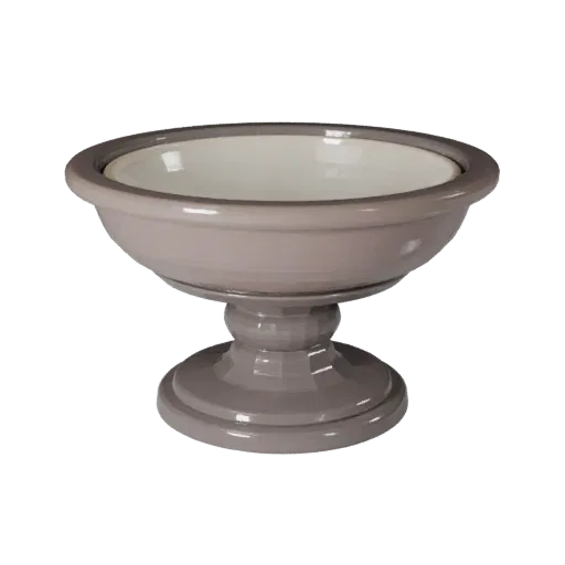 Luxury Decor Bowl Stylized 3D model, living room, stylized isometric render, ceramic detail.