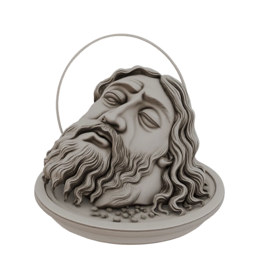 Head of Saint John the Baptist Sculpture