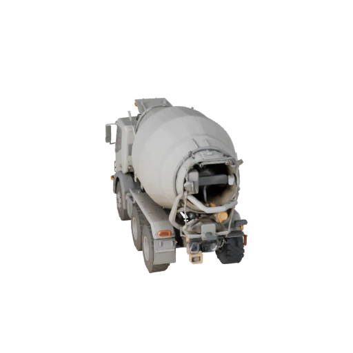 Roadwork Concrete Mixer 3D Asset for Casual Engines