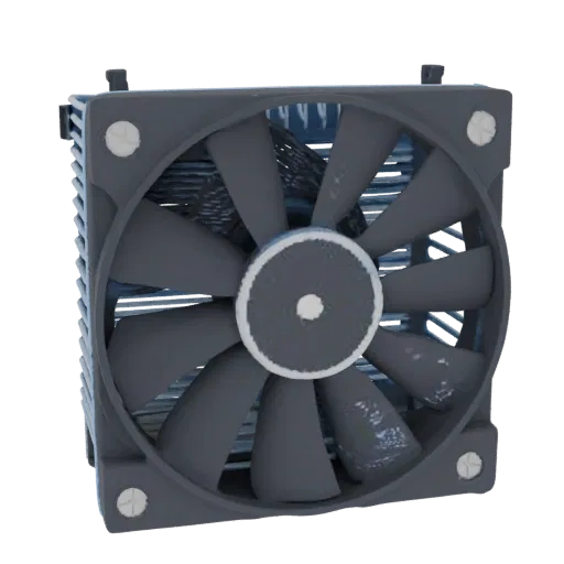 3D model of 120mm fan adapter with seal and M3 mounts for Tesla P40 radiator