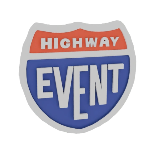 Highway Event Sign 3D Model