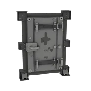 Industrial Locked Door Panel 3D Asset for Printing