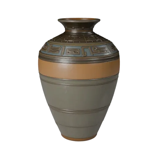 Modern Vase 3D model, living room, three-quarter front view, Unreal Engine viewport, ceramic detail.