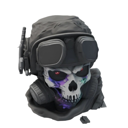 Modelo 3D Soldado Caveira Fantasma