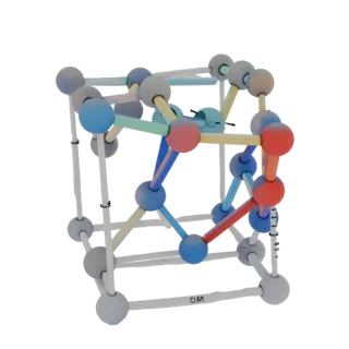 Classroom Crystal Lattice 3D Asset for Course Pages