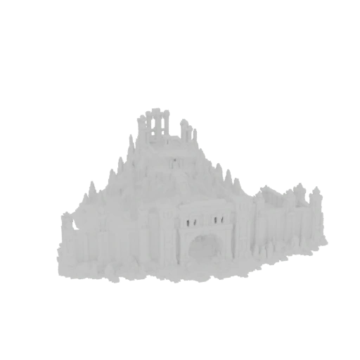 Fantasy Mountain Citadel 3D Model