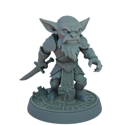 Fantasy Goblin Archer Miniatur STL - Krallenpose