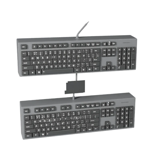 Home Office Keyboard 3D Realtime Asset for Engines