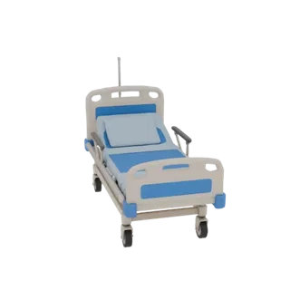 Education Ready Clinic Hospital Bed 3D Study Asset