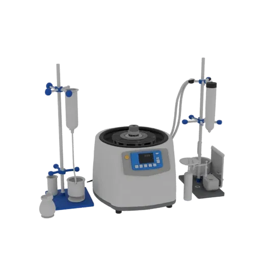 Research Centrifuge Realistic 3D model, three-quarter studio render, showing glass, recognizable lab forms.