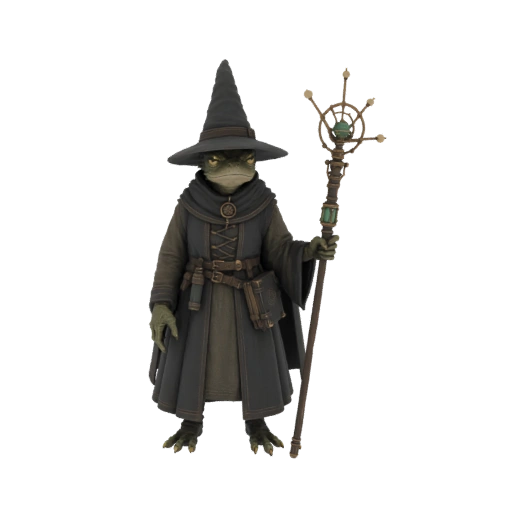 Frog Wizard 3D Model