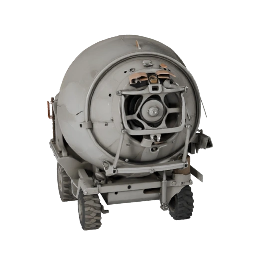 Temporärer Betonmischer 3D Simulations-Asset für Studio-Nutzung