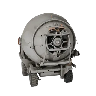 Temporary Concrete Mixer 3D Sim Asset for Studio Use
