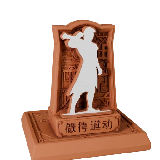 Dungeon Objective Marker STL printable 3D model preview showing scale, three-quarter display angle