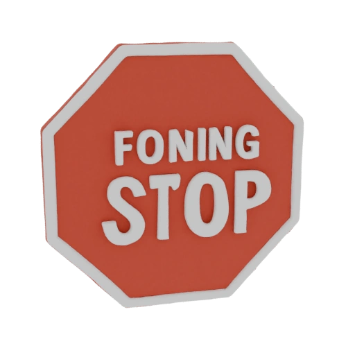Stop Sign "FONING" with Inscription
