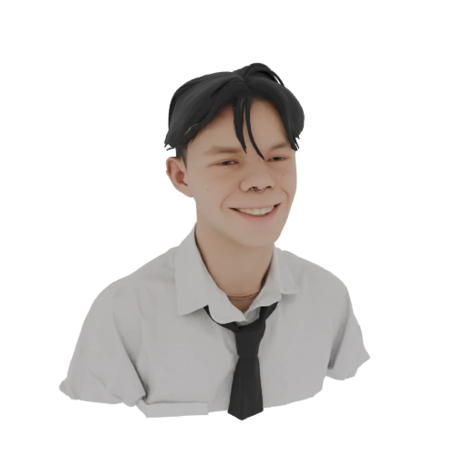Young Man in White Shirt and Tie 3D Model