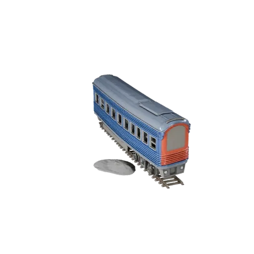High Poly Train 3D Model for Studio Renders PBR Asset