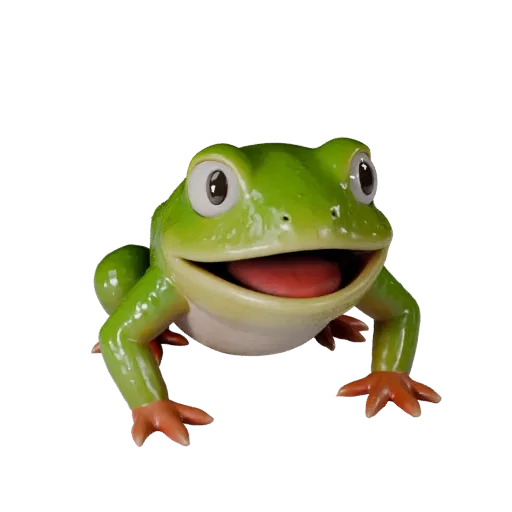 نموذج ثلاثي الأبعاد لـ Toad STL عالي البولي، عرض متساوي القياس، شكل حيوان جاهز للطباعة مع خط فم، مفصلية أطراف، استجابة جلد، و