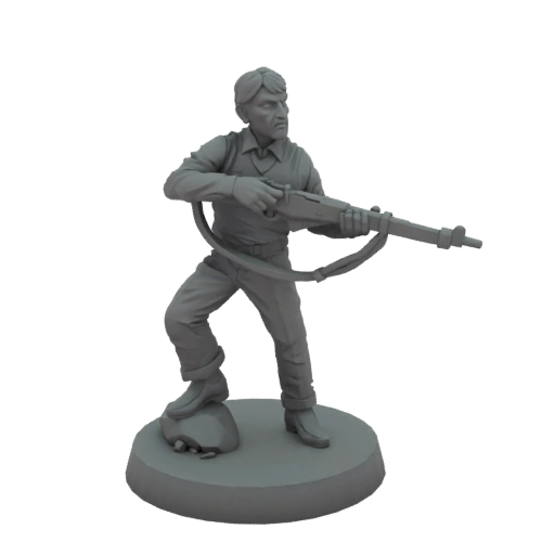 WWII Soldier with Rifle Miniature