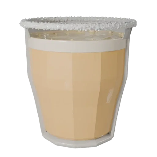 Smoothie Tea Mug Stylized 3D model, stylized isometric render, showing glass, container shape.