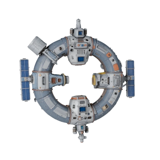 Modular Docking Hub 3D Game Asset for Indie Levels