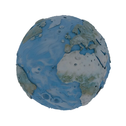 Printable Earth Like Asteroid Field 3D Print Asset