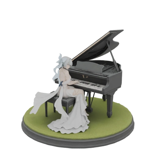 Elegant Pianist 3D Model