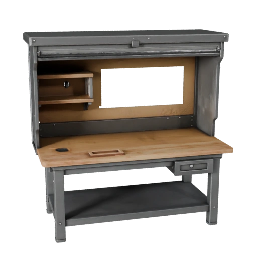 Detailed Garage Workbench 3D Hero Asset for Studio