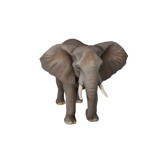 نموذج فيل أفريقي منخفض المضلع ثلاثي الأبعاد - أصل لعبة Unity مع FBX