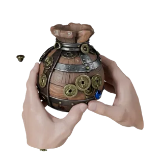 Cursed Coin Pouch 3D Asset for Layered Studio Sets