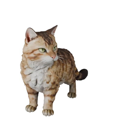 Persische Katze 3D-Modell für Unity - Spielfertiges Asset, FBX | PBR