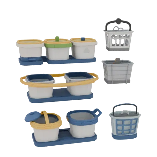 Cozy Laundry Basket Printable 3D model, isometric STL render, showing ceramic, recognizable everyday shapes.