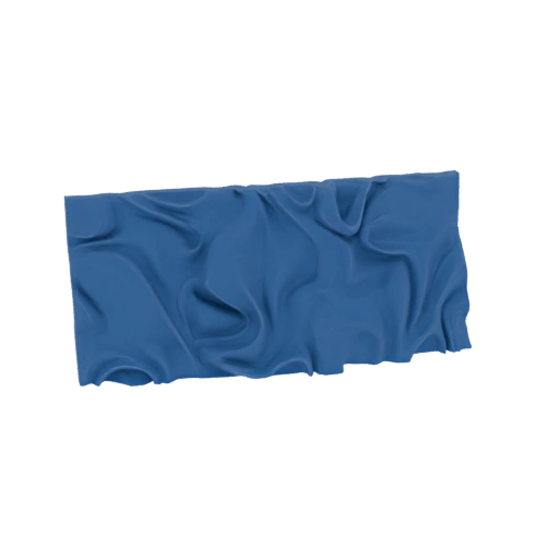 Blue Fabric Drape 3D Model