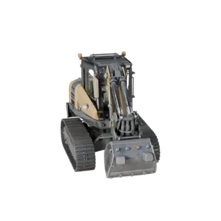 Backhoe Loader 3D Model for Unity - Low Poly Game Asset