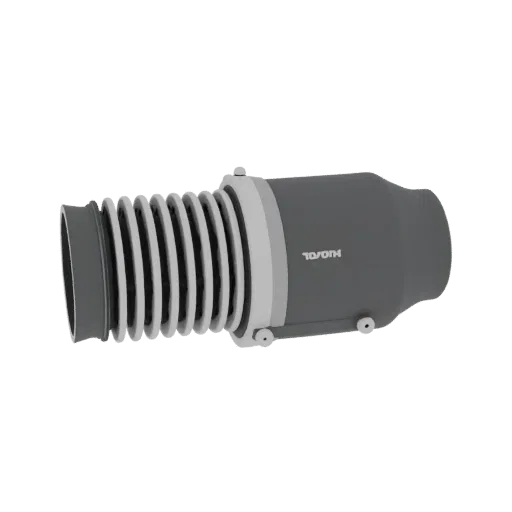 3D model of Toyota Harrier MCU15 interior air duct, gray, with stiffening ribs.
