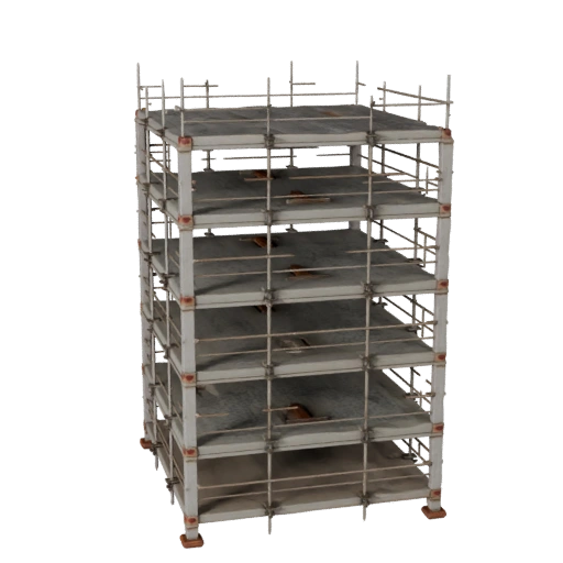 Sicherheitsgerüstturm 3D-Asset für Bausätze