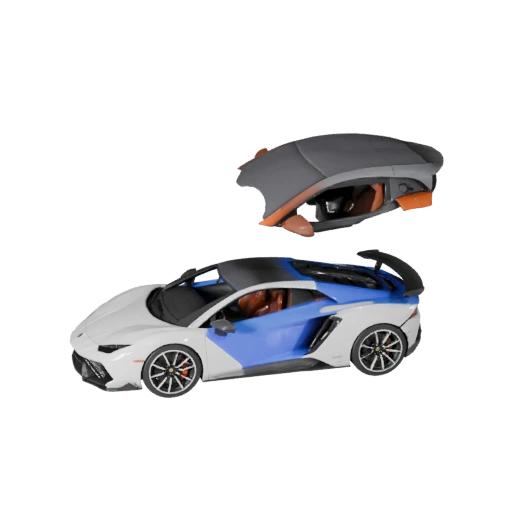 Supersportwagen 3D-Modell für Blender & Spiele - PBR-Asset