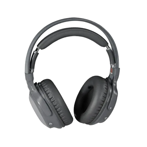 Studio Noise Canceling Headset Modular 3D model, isometric modular kit view, showing soft ear pads, wearable scale.