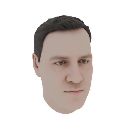 Realistic Male Head 3D Model