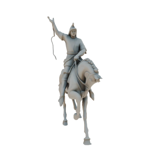 Mongol Warrior on Horseback Miniature