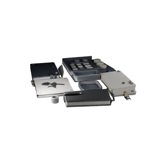 Corporate Notebook Modular 3D model, isometric modular kit view, showing plastic, desk-scale silhouettes.