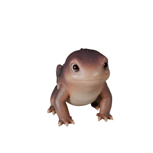 Modello 3D Axolotl Cartone Animato - Asset Stilizzato per Animazione | PBR