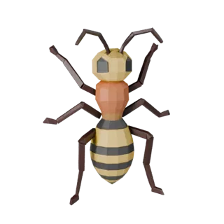 Low Poly Wasp 3D Model - Unity Game Asset with FBX | Royalty-Free