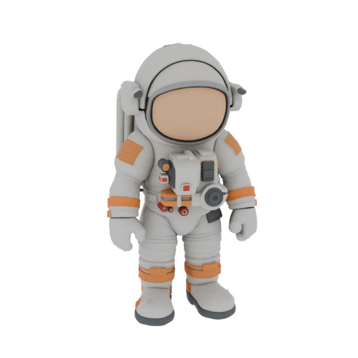 Cartoon Astronaut 3D Model
