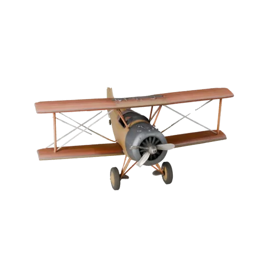 Vintage Biplane 3D Model for Blender - Render Ready PBR