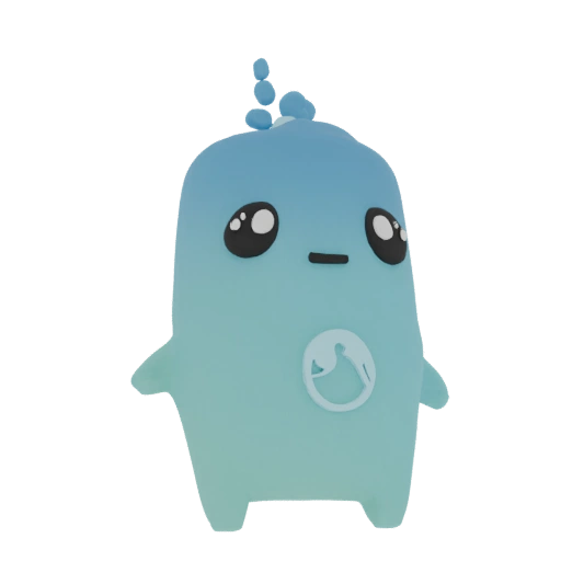 Cute Gradient Blob Monster 3D Model