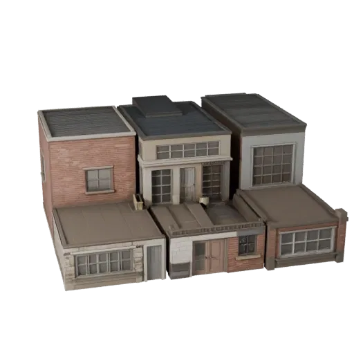 Kit vetrina modulare modello 3D pronto per Unity, viewport del motore Unity, che mostra materiali del kit di costruzione modu