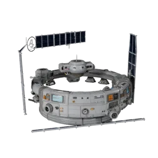 Orbital Docking Hub 3D Model for Game Engine Levels
